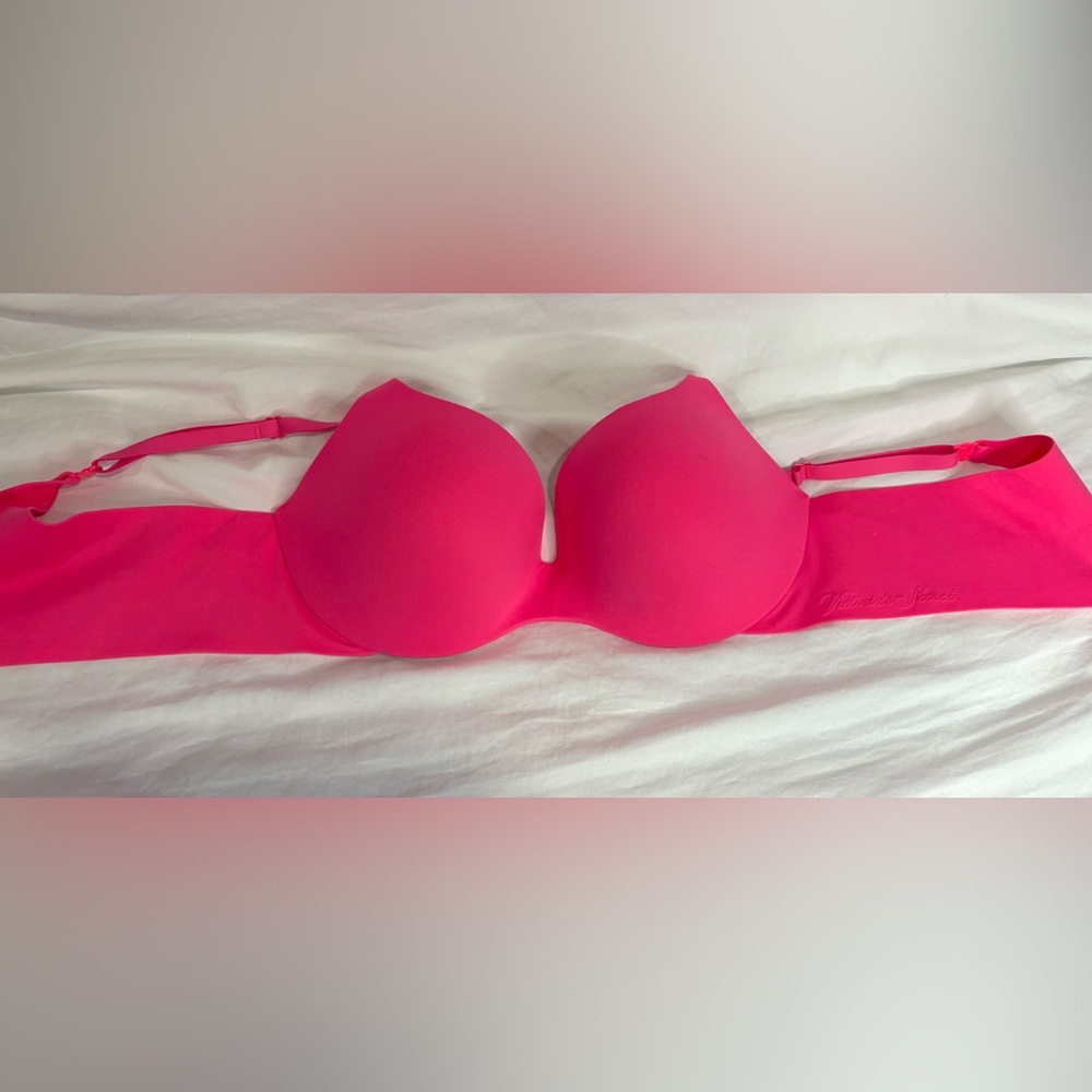 VS Push Up Perfect Shape Hot Pink Bra Size 36B NWOT